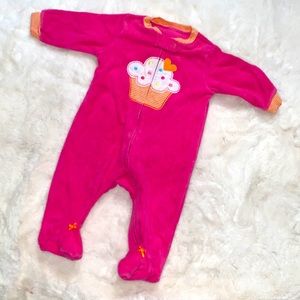 Carter's sleeper, terry, cupcake cutie